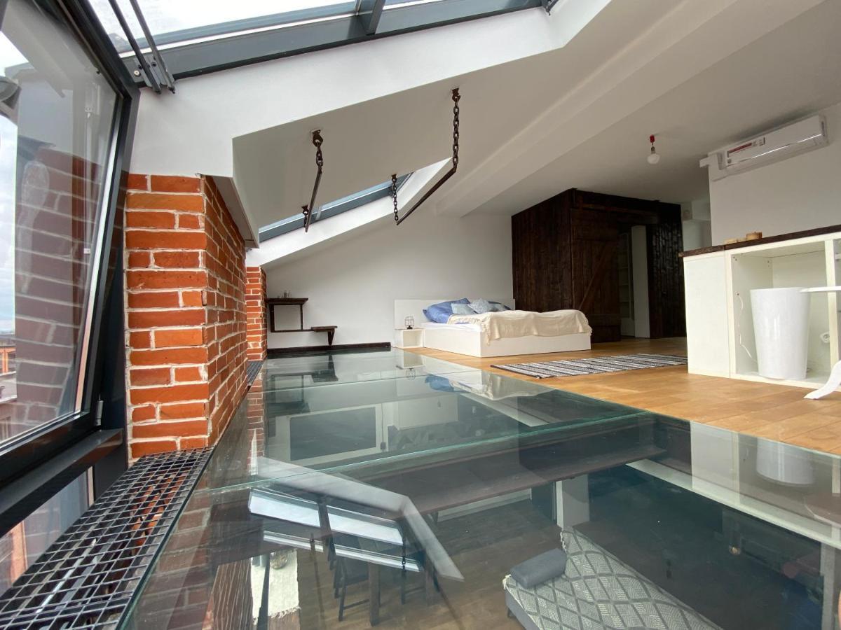 Wyjatkowy 2-Poziomowy Klimatyzowany Loft Daire Łódź Dış mekan fotoğraf